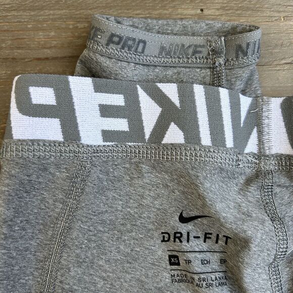 Nike Kids Gray Dri-FIT Pro Tights Leggins Casual Athletic Activewear  Sz XS - Picture 10 of 16
